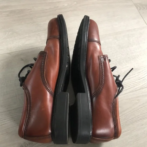 Dockers Brown Leather Cap Toe Shoes - Mens US Size 10.5 - Picture 7 of 14